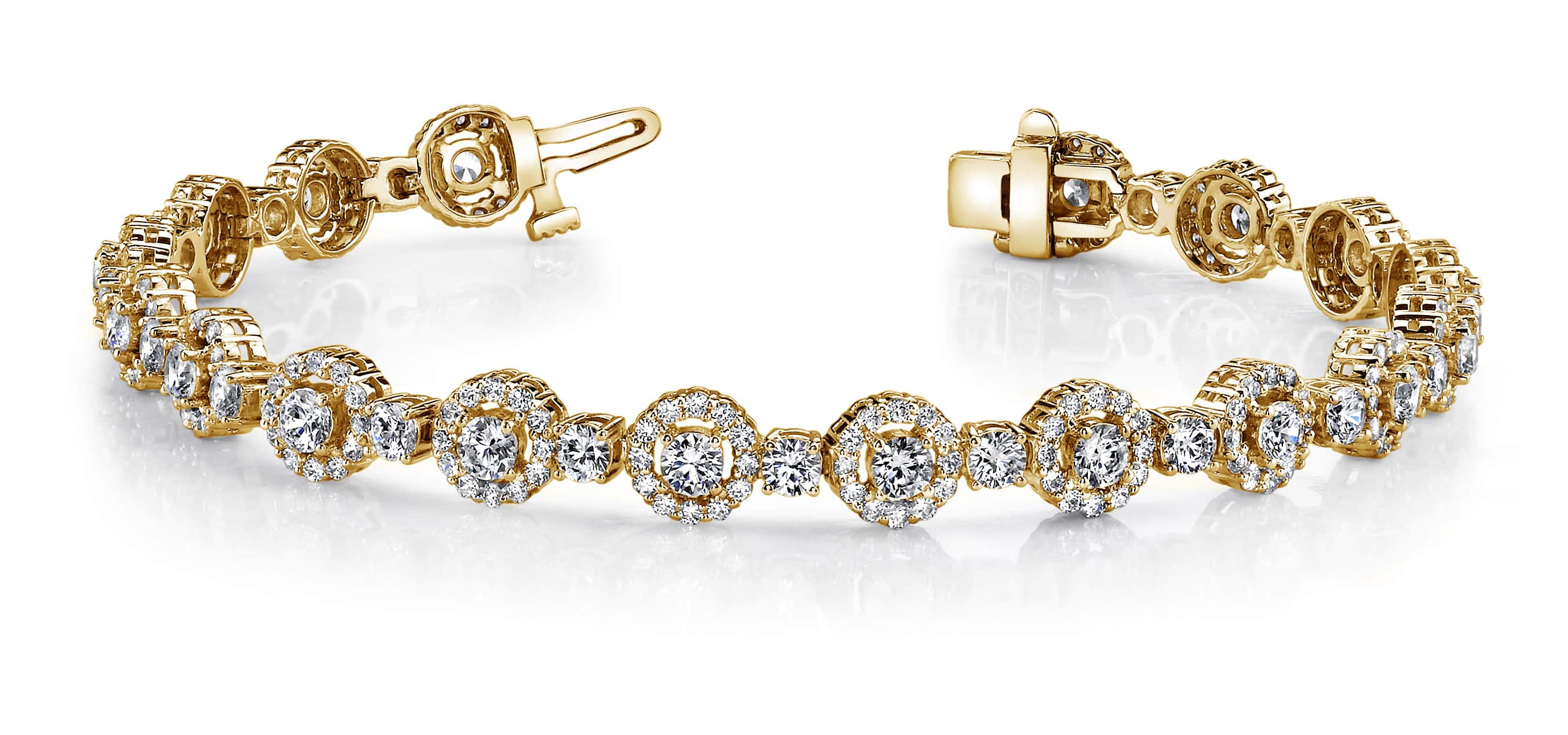 All  Diamond Circle Link Bracelet - view 5